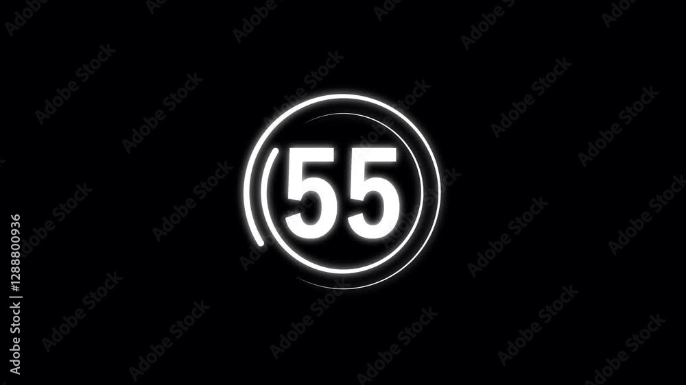 Cool neon 60 seconds(a minute) countdown last 1 second stop in 4K. Minimal countdown timer animation from 60 to 0. Modern art design animated black number on white background for keying. Cool neon 60 seconds(a minute) countdown last 1 second stop in 4K. Minimal countdown timer animation from 60 to 0. Modern art design animated black number on white background for keying.
