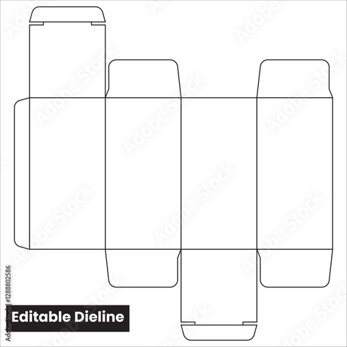 Die line design, die line template, packaging dieline, die line, vector, customizable, resizable