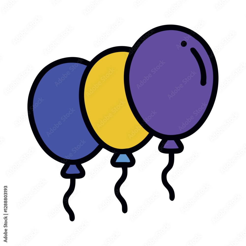 Fototapeta premium Carnival balloons icon