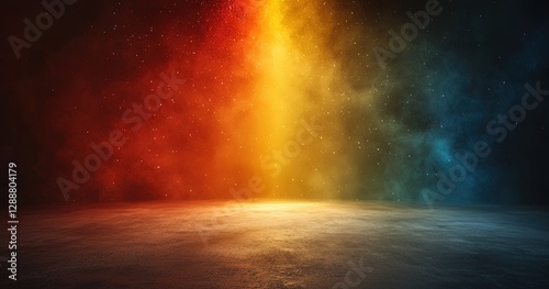 Abstract Light Beam with Color Gradient