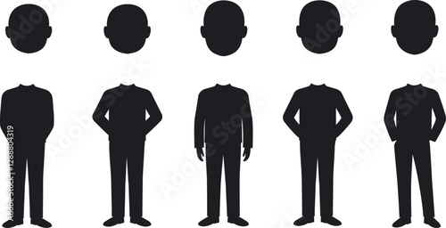 Sequence of silhouetted figures demonstrating gradual change in posture and stance