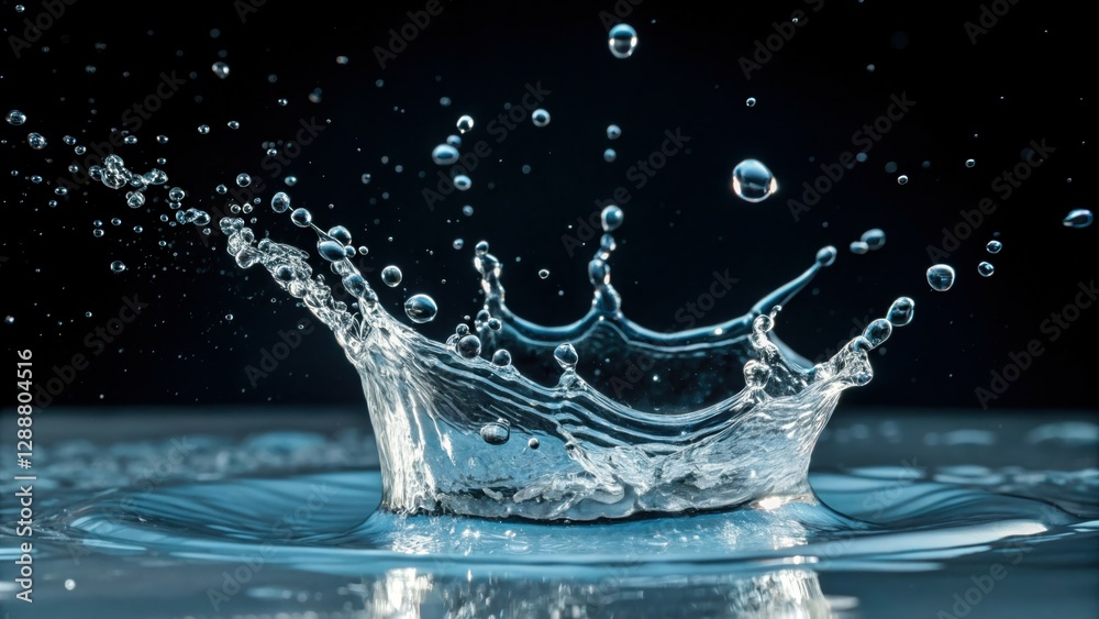 Dramatic Water Splash: Frozen in Time, High Clarity Dramatic Water Splash: Frozen in Time, High Clarity