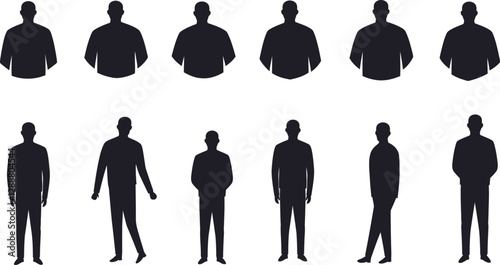 Series of silhouetted figures showing different poses and movements in a sequence