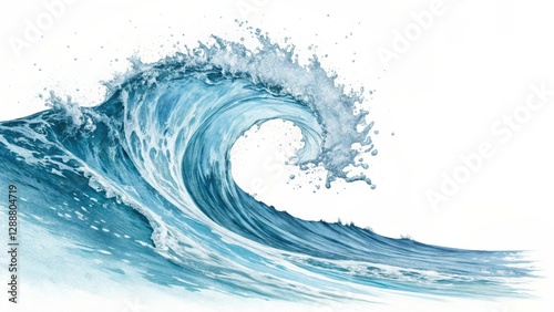 Smooth Water Wave: Natural Curve, Isolated