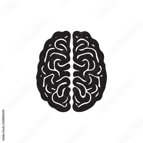 human brain isolated on white