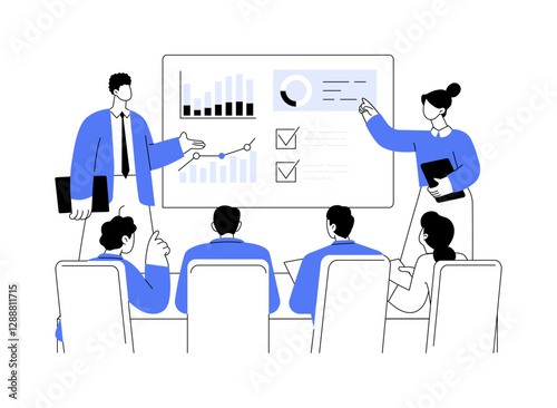 Meet stakeholders isolated cartoon vector illustrations.
