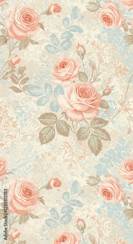 Wallpaper Mural Pastel flower printed designs for bed sheet or bed cover textile  Torontodigital.ca