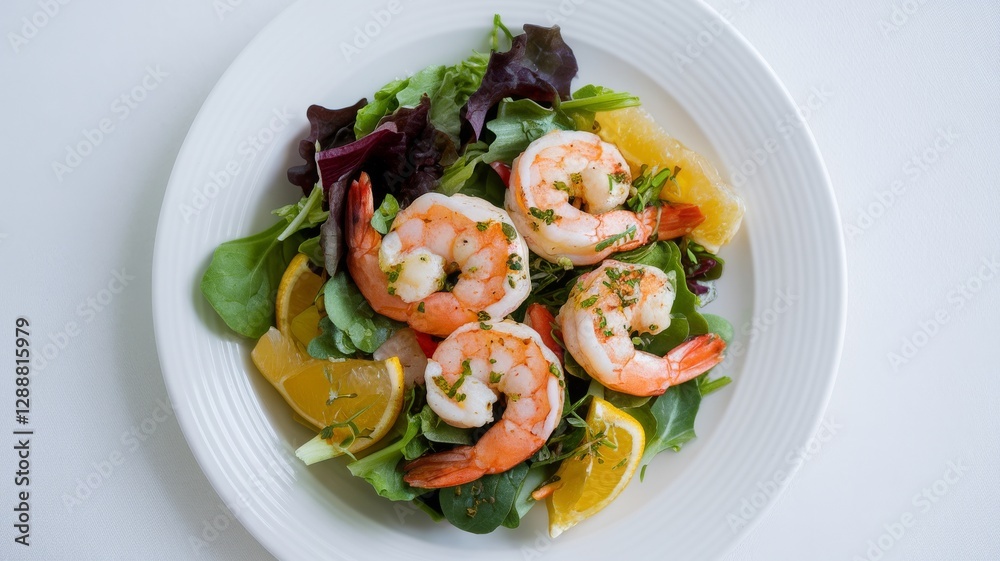 Delicious and Light, Salad with Grilled Shrimp Delicious and Light, Salad with Grilled Shrimp