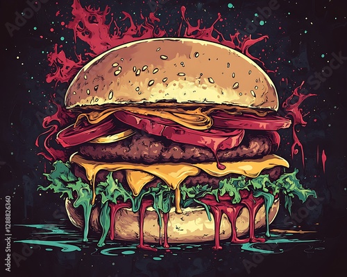 Burger Splash Art Explosion