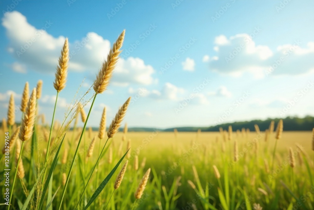 Wild grasses swaying gently in a prairie breeze, rural, scenic Wild grasses swaying gently in a prairie breeze, rural, scenic