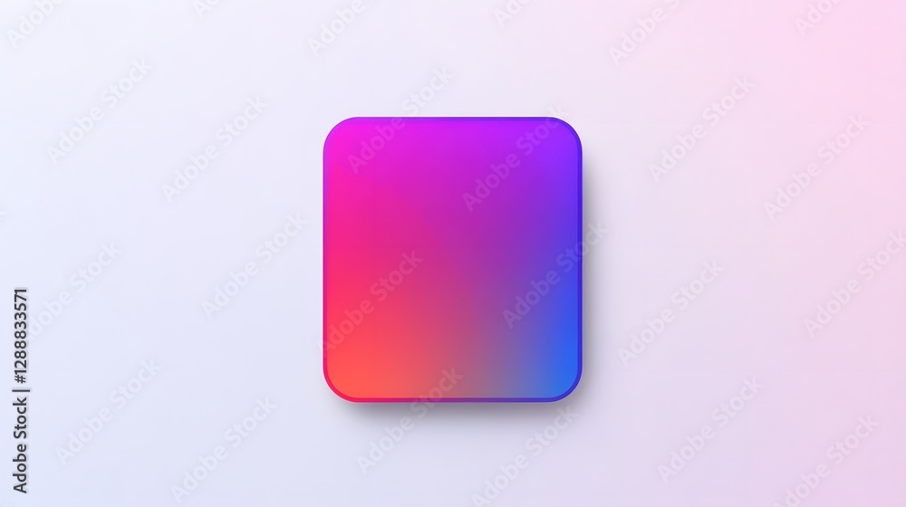 Vibrant Gradient Rectangle App Icon Design for Mobile Interface Vibrant Gradient Rectangle App Icon Design for Mobile Interface