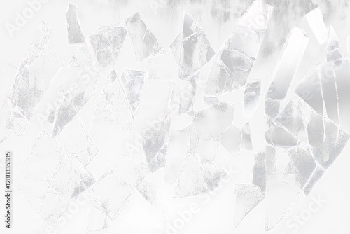 Shattered ice pieces on Transparent  background.