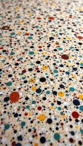 Bold, speckled terrazzo with contrasting color flecks, showcasing a timeless pattern , pattern texture, texture, floor