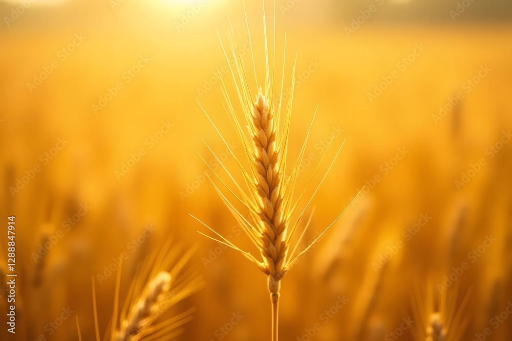 A close-up of a golden wheat field, each individual grain catching the afternoon sun. A close-up of a golden wheat field, each individual grain catching the afternoon sun.