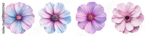 Dreamy Watercolor Flowers Floating in the Cosmos