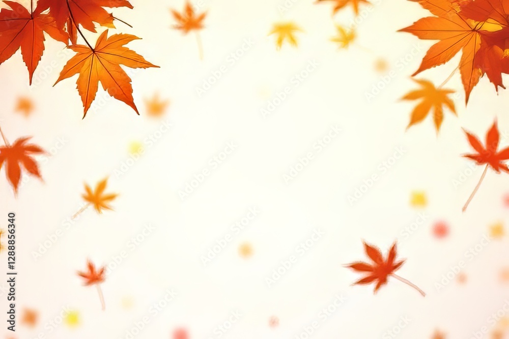 Autumn Leaves Falling, Beautiful Background Image Autumn Leaves Falling, Beautiful Background Image