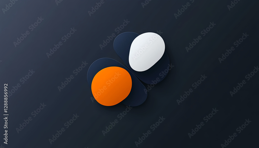 Abstract Colorful Shapes on Dark Background Abstract Colorful Shapes on Dark Background