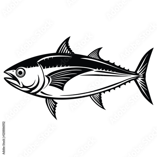 tuna fish on a white background
