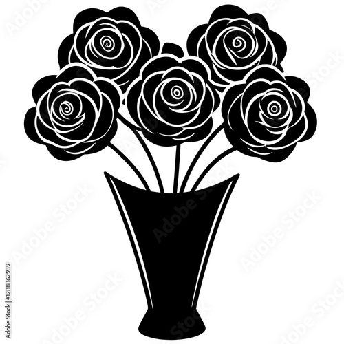 roses in vase