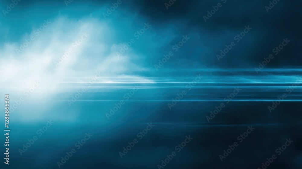 Ethereal Blue Abstract Background with Soft Light and Mist Effects Ethereal Blue Abstract Background with Soft Light and Mist Effects
