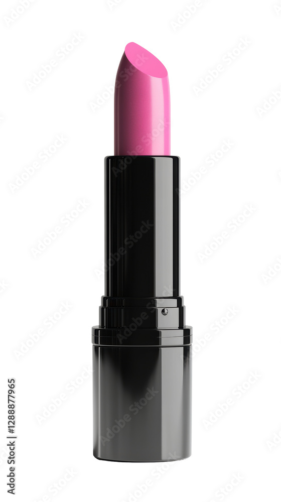 Isolated Magenta Lipstick Tube, Cosmetic Product Isolated Magenta Lipstick Tube, Cosmetic Product