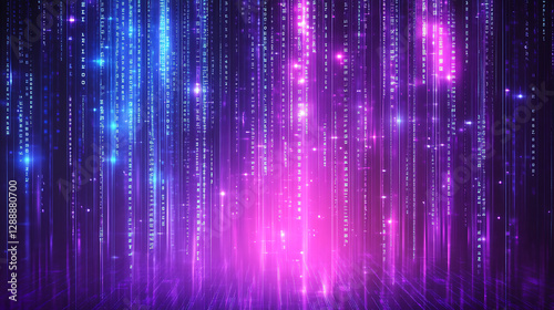 Cyber       network of the future  purple and blue tones