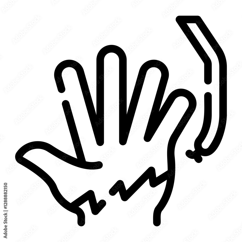 Obraz premium electrical hazard line icon