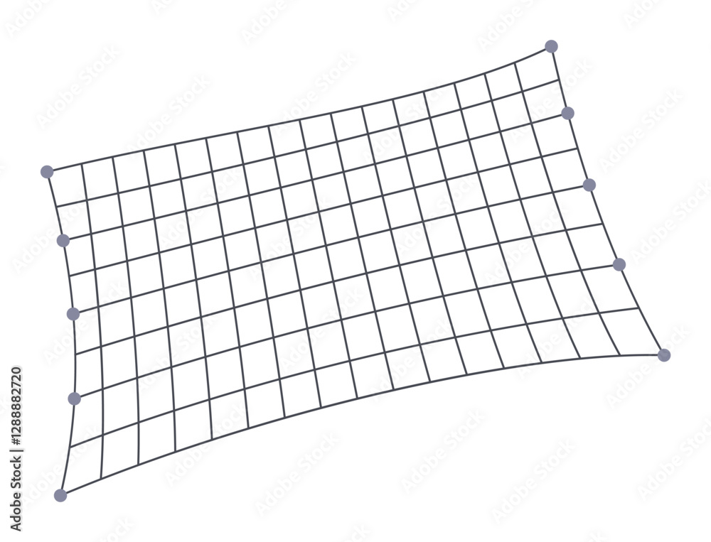 Fish net icon, isolated fishnet and fish scoop. Mesh tool used for catching. Device for safely transferring fish from one container to another or water. Vector cartoon illustration