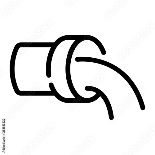 water pollution line icon
