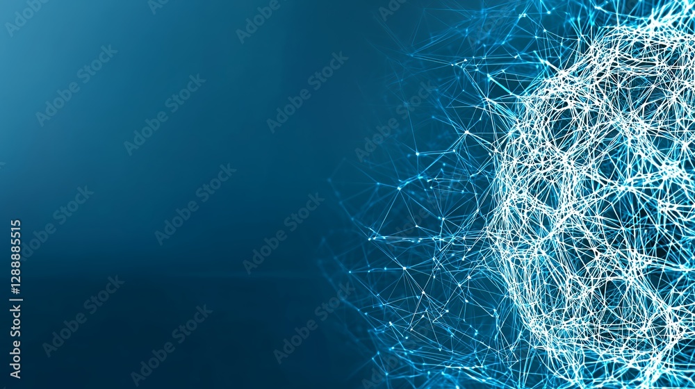 Abstract Network Design On Dark Blue Gradient Background Abstract Network Design On Dark Blue Gradient Background