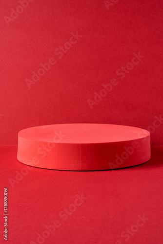 3d stand podium red color