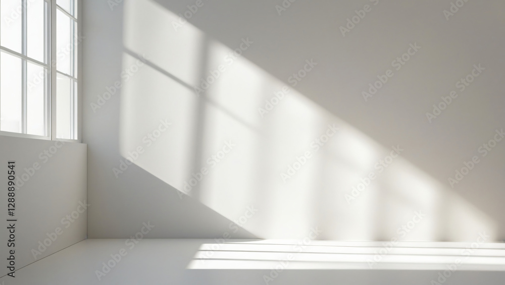 Window shadow drop on white wall background Window shadow drop on white wall background