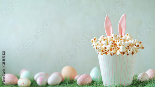 a background for a poster for a Easter copyspace in a centre, movie theater theme	