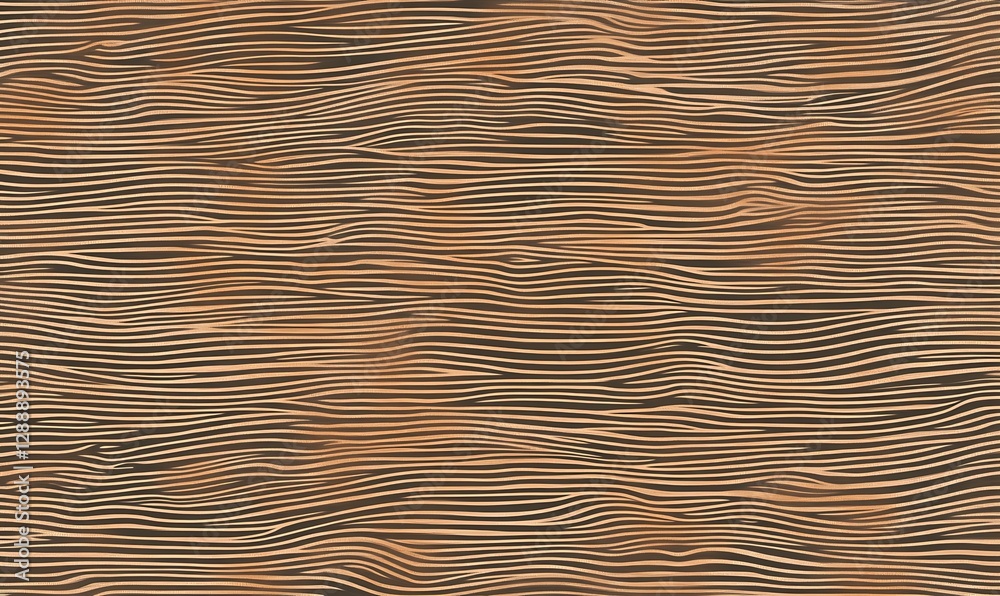 Fototapeta premium Seamless brown irregular hand drawing lines vector seamless wooden pattern background. ,