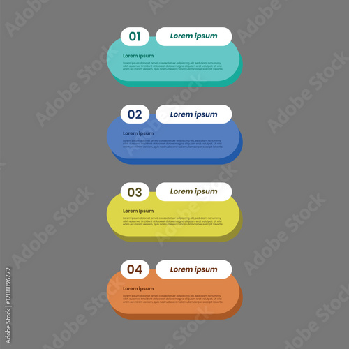 Flat Colourful Infographic Element Vector For Business And Media Social