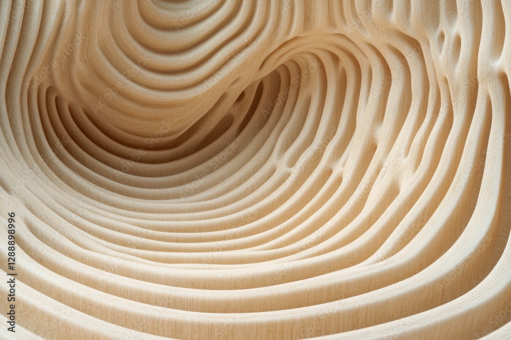 Fototapeta premium Intricate undulating patterns create mesmerizing wooden landscap