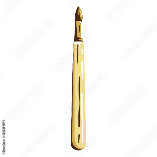 Artisan's Paintbrush: A classic paintbrush, essential tool of a painter, ready to bring artistic visions to life.