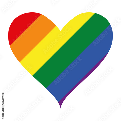 Pride Heart: A vibrant, colorful heart is painted with rainbow stripes, symbolizing love and acceptance.