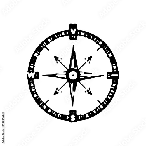 Monochrome Compass Rose Artistic Direction
