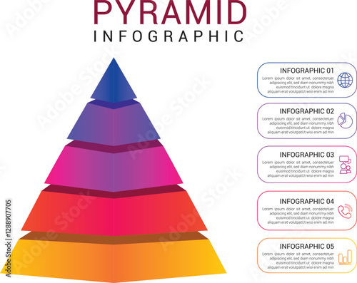 Infograhic template design, diagram chart, triangle graph for presentation