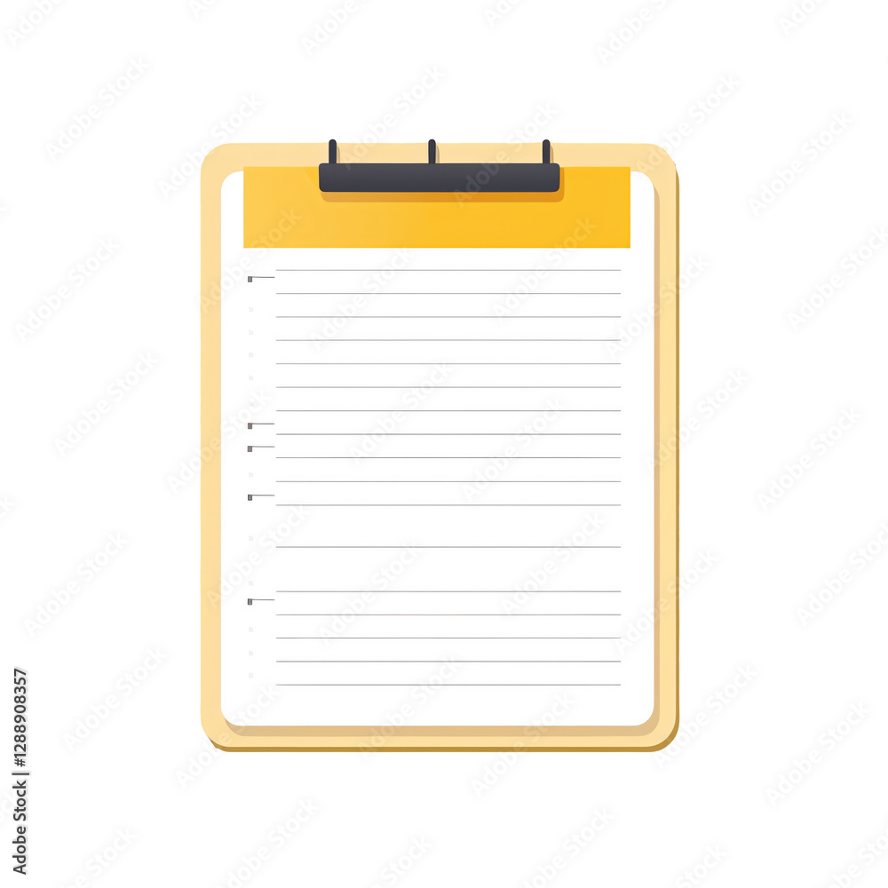 Isolated Clipboard with Blank Paper Isolated Clipboard with Blank Paper