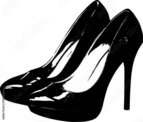Vektor Silhouette Design Element High Heels - Paar Schuhe