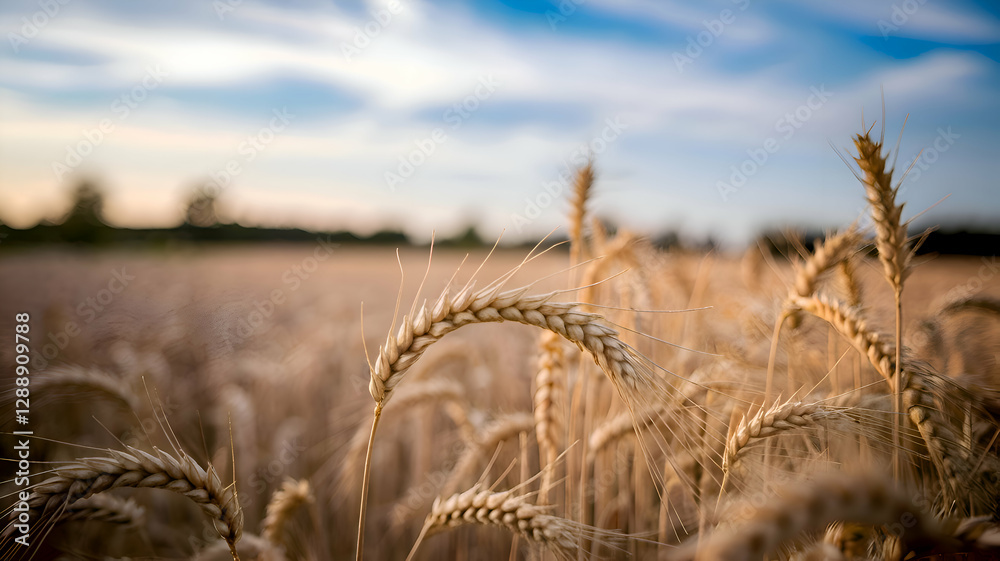 Fototapeta premium wheat field in the morning