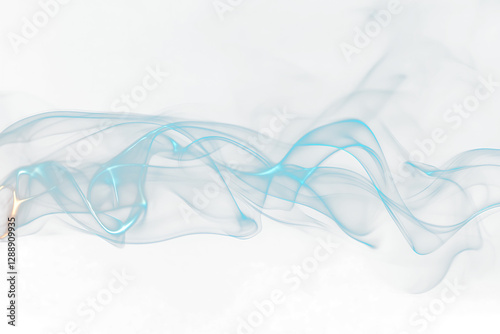 Abstract blue smoke swirls on Transparent  background. (7)