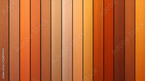 Vertical Wooden Planks Texture Background Gradient Of Brown And Orange Shades