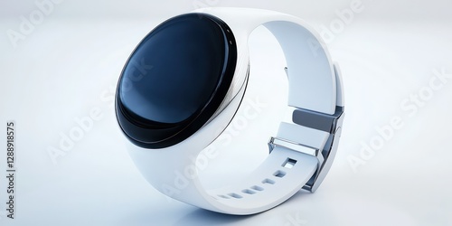 Futuristic minimalist smartwatch design on a white background photo