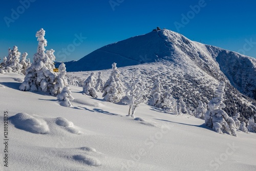 Fototapeta Naklejka Na Ścianę i Meble -  Snezka mountain in the Czech Republic