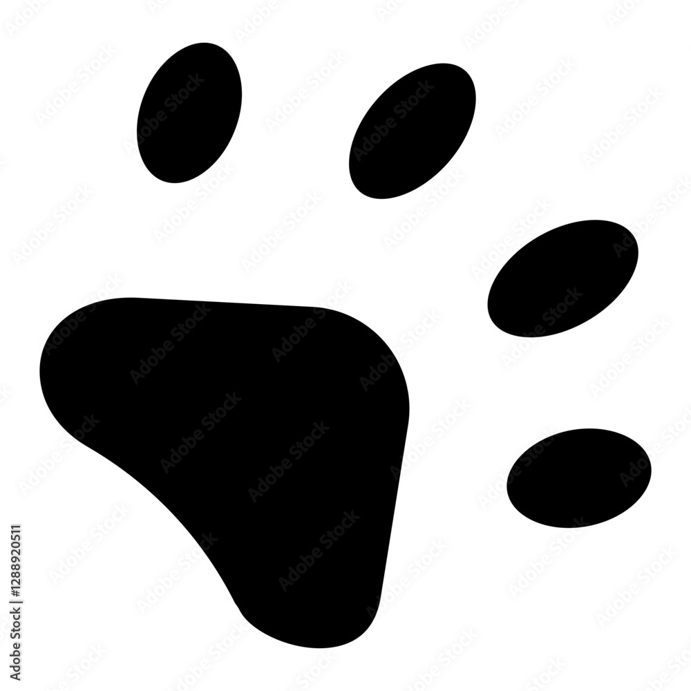 Paw Print Icon – Animal and Wildlife Protection Symbol Representing Pet Care and Conservation with Transparent Background Paw Print Icon – Animal and Wildlife Protection Symbol Representing Pet Care and Conservation with Transparent Background