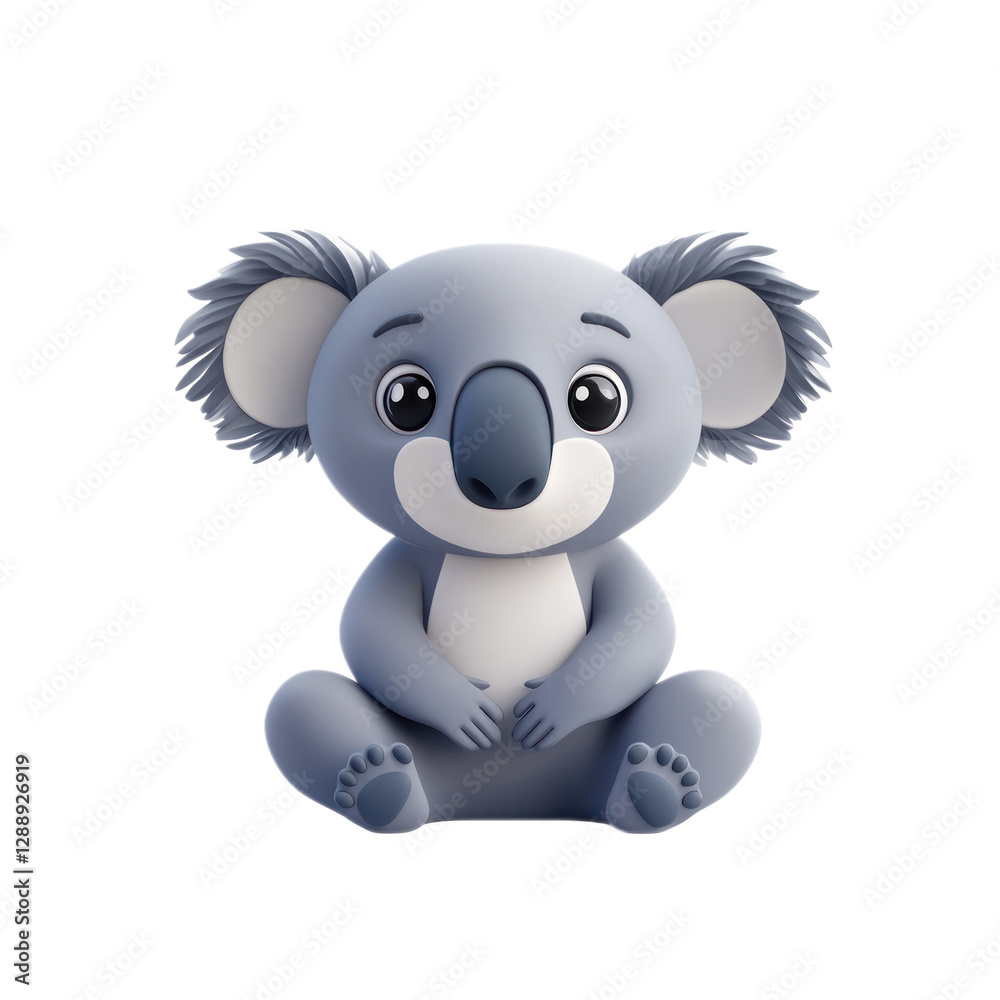 3D vector icon of Koala isolated on transparency background 3D vector icon of Koala isolated on transparency background