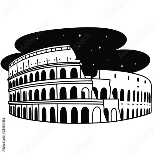 colosseum rome italy silhuoette 